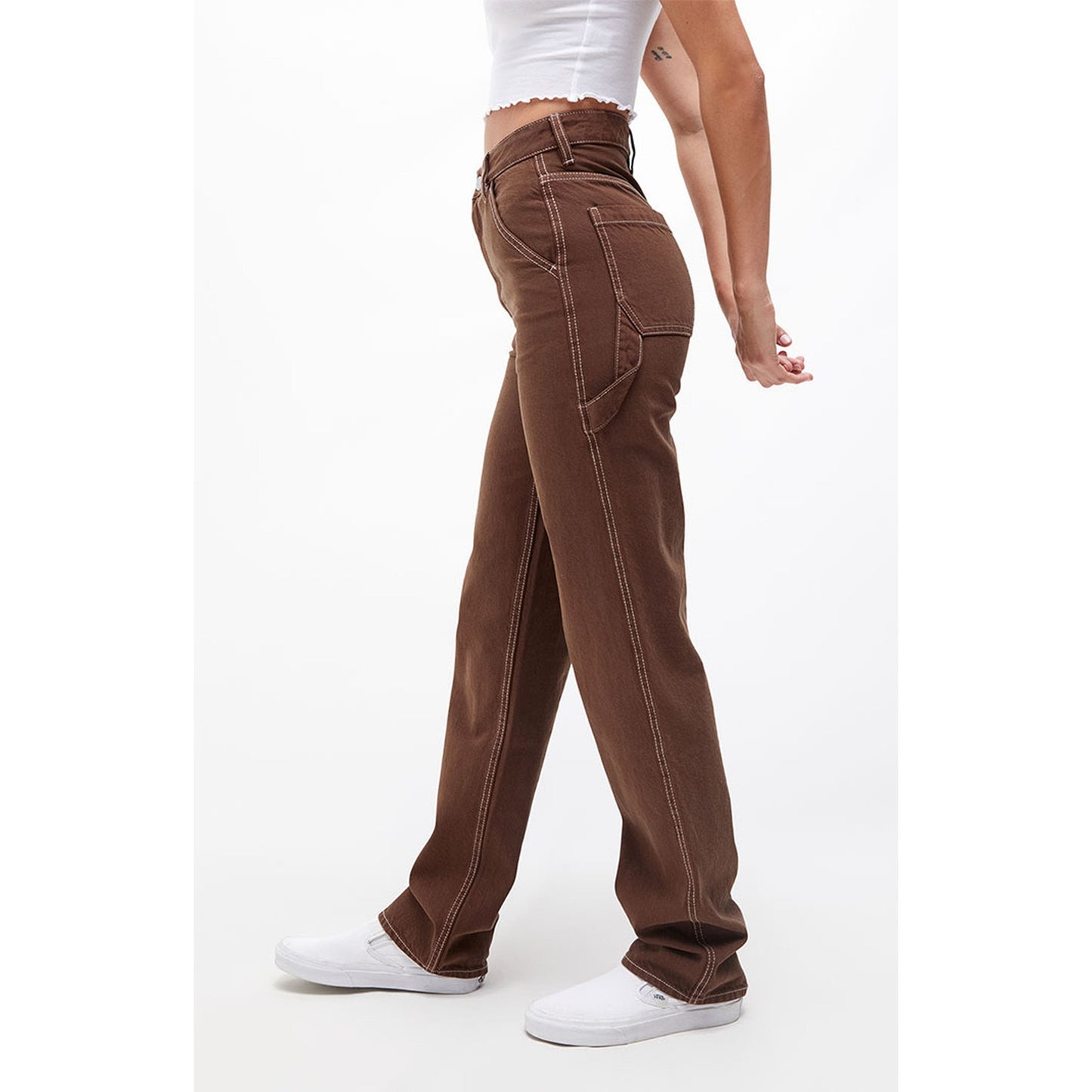 PacSun 90's BF Carpenter Pants Brown Size 27 Women's Straight Fit Casual