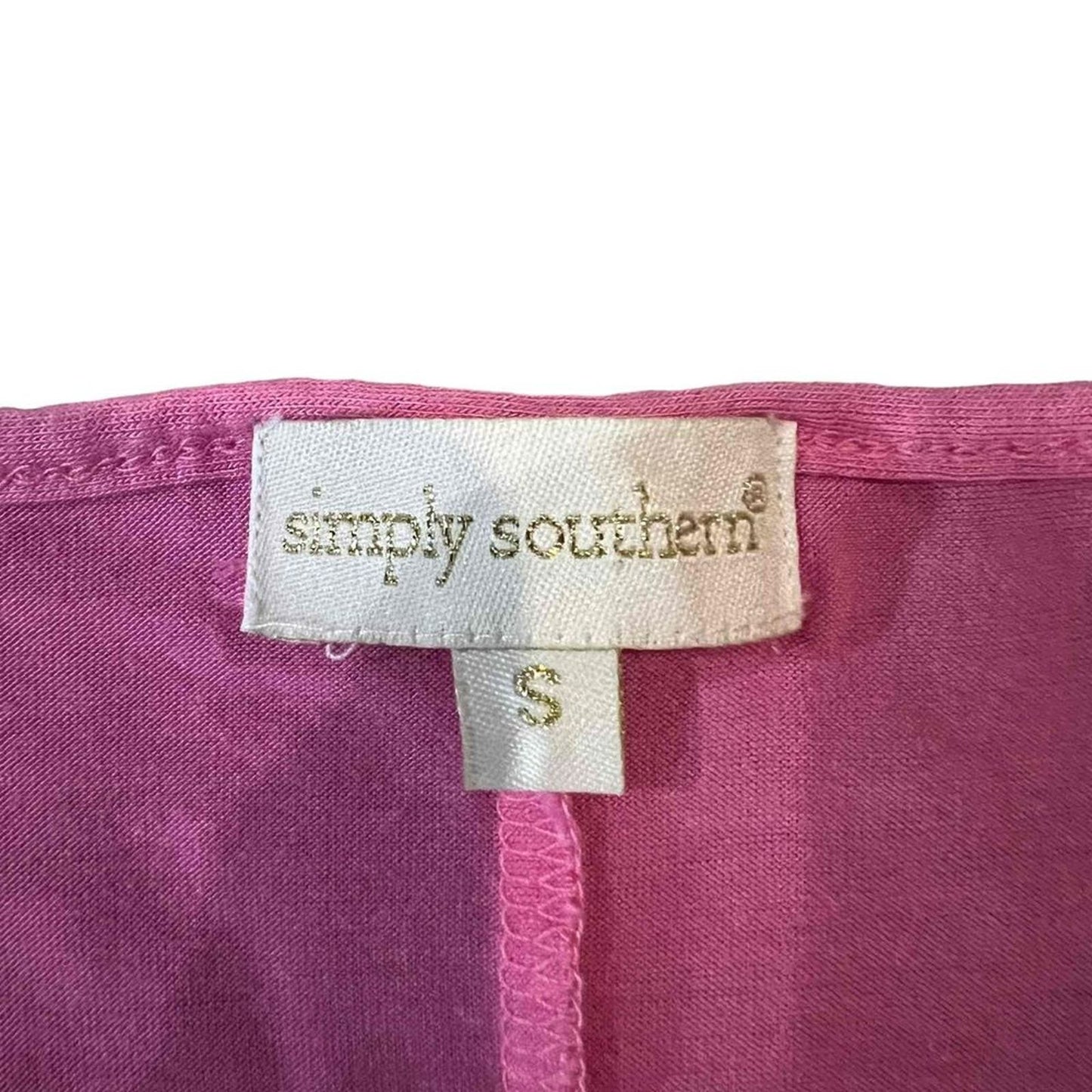 Simply Southern Short Sleeve Round Neck T-Shirt Dress Size Small