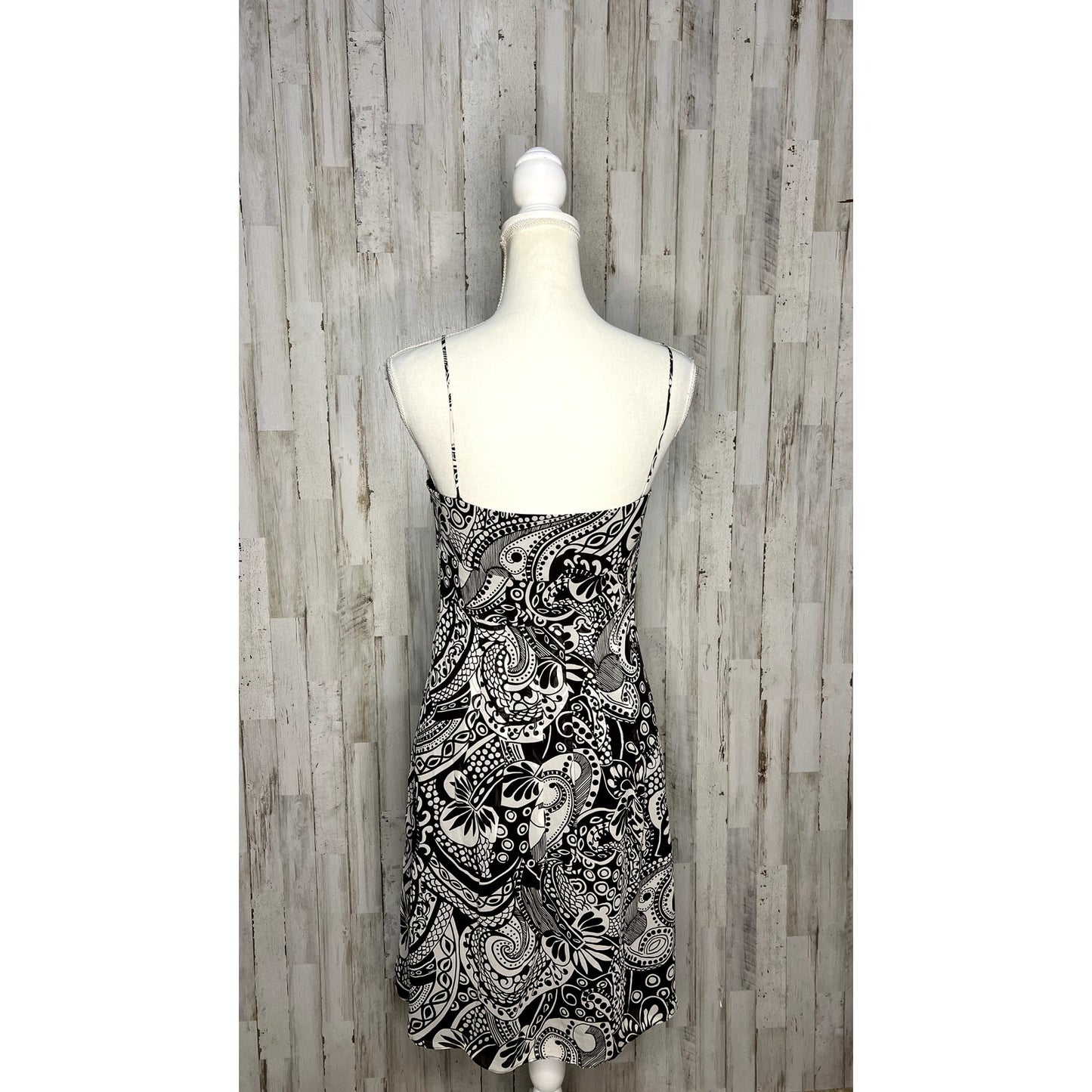 Ann Taylor Women's Size 4 Brown Paisley Sleeveless Knee-Length Dress