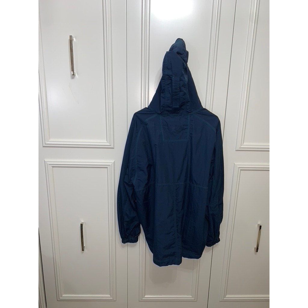 Vintage Gear for Sports Embroidered Men's XL Blue Hooded Windbreaker Jacket