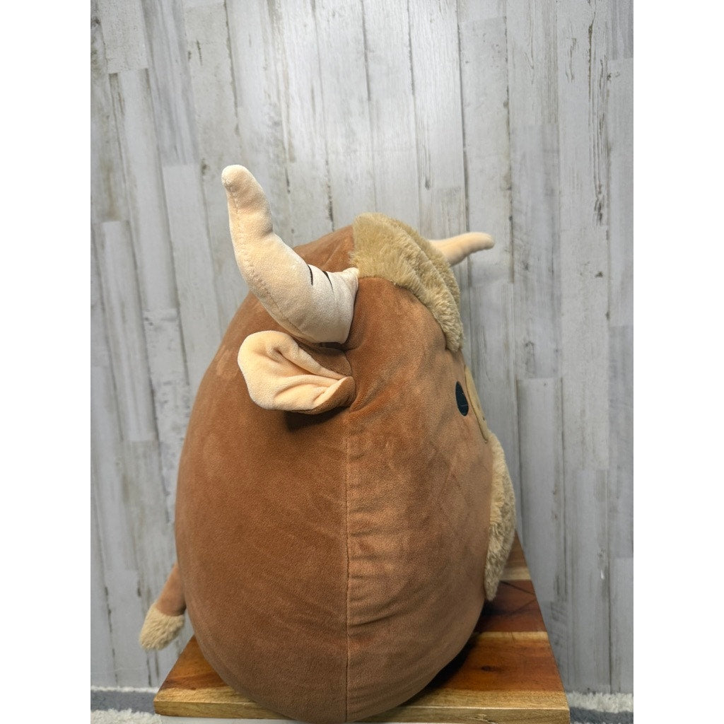 Squishmallows Marshal Highland Cow Plush Toy Medium 20" Brown