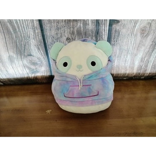 Squishmallows Sissy Panda Plush Pastel Tie-Dye Hoodie 12"