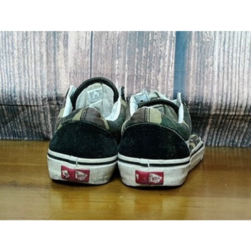Vans Old Skool Skate Shoes Black Woodland Camo Men's 7 / Women's 8.5