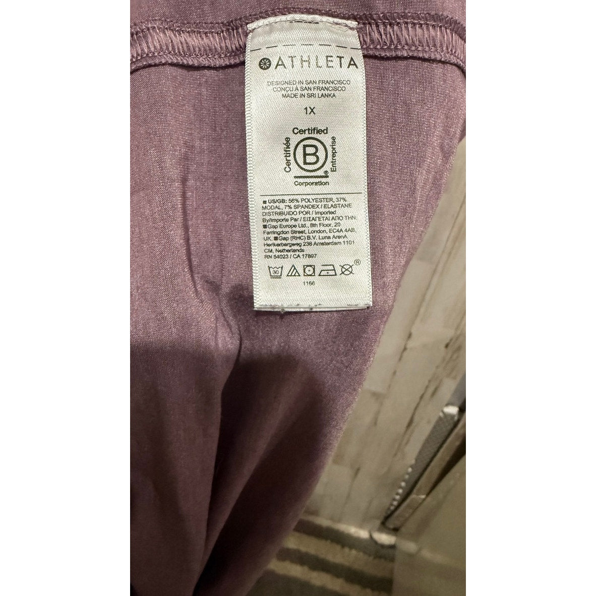 Athleta Tank Top Womens 1X Purple Sleeveless Scoop Neck Swing Activewear