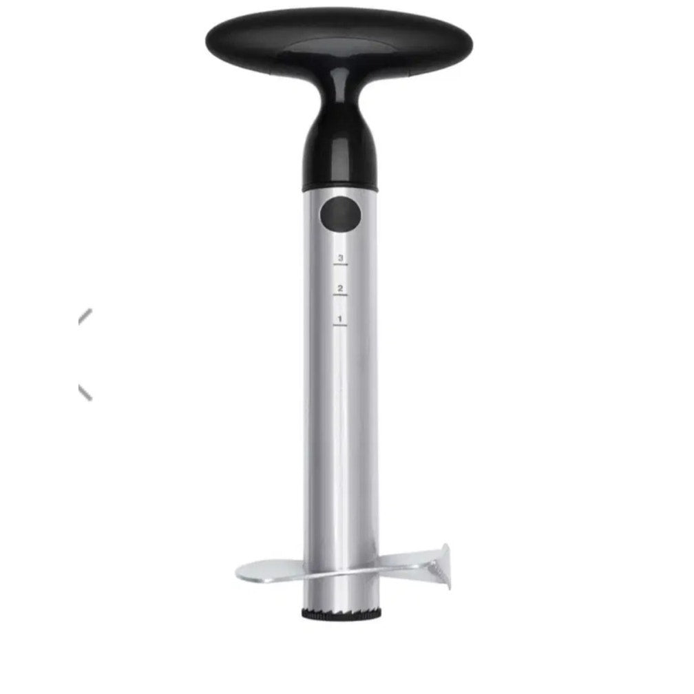 OXO Pineapple Corer Slicer Cutter Tool Silver w/ Black T-Handle Depth