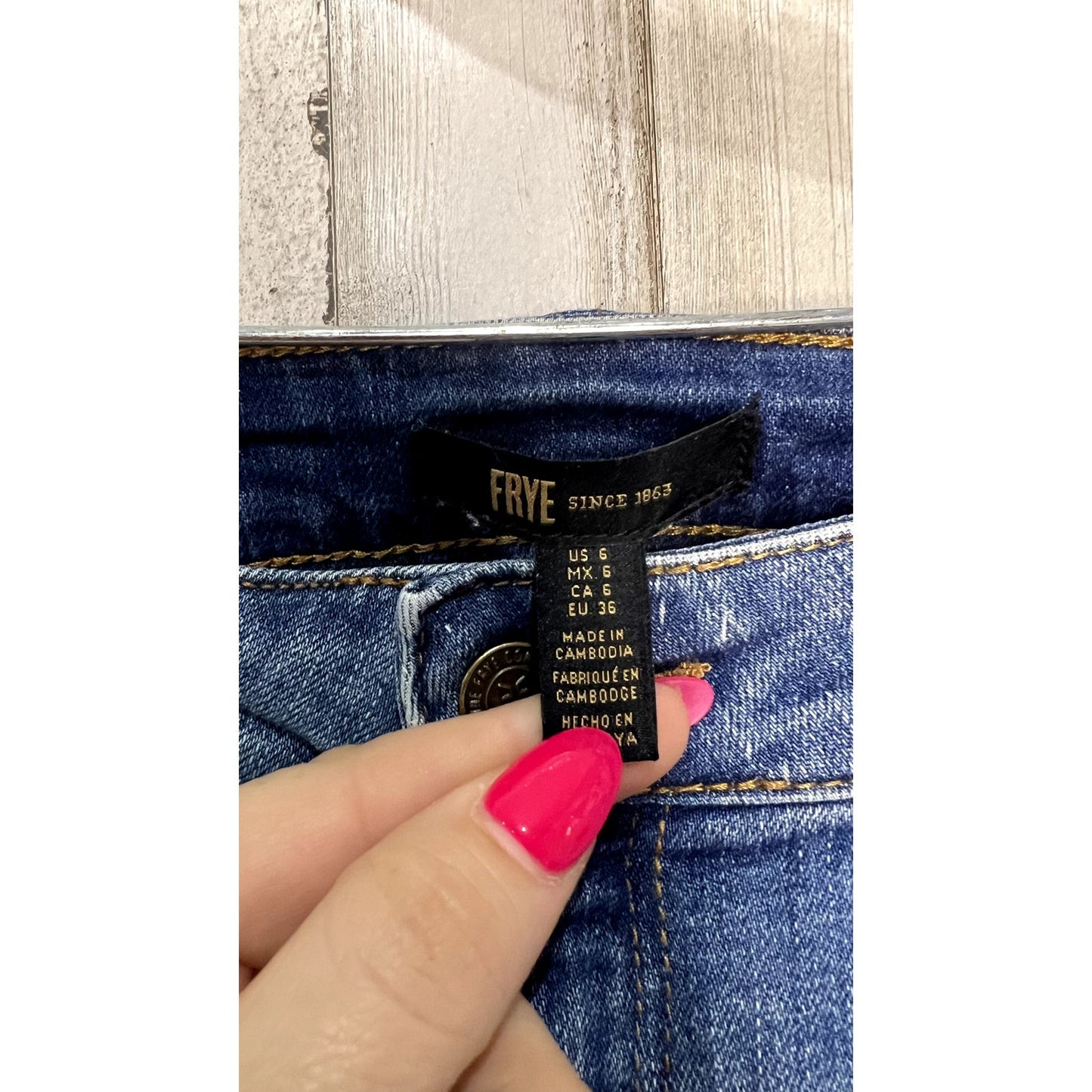 Frye Women's Cropped Denim Jeans Size 6 Blue Mid Rise