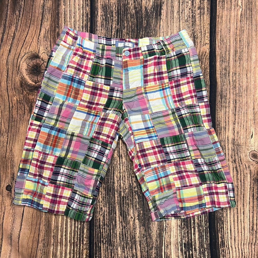 Vintage Y2K Aerie Madras Patchwork Bermuda Shorts Multicolor Size XS