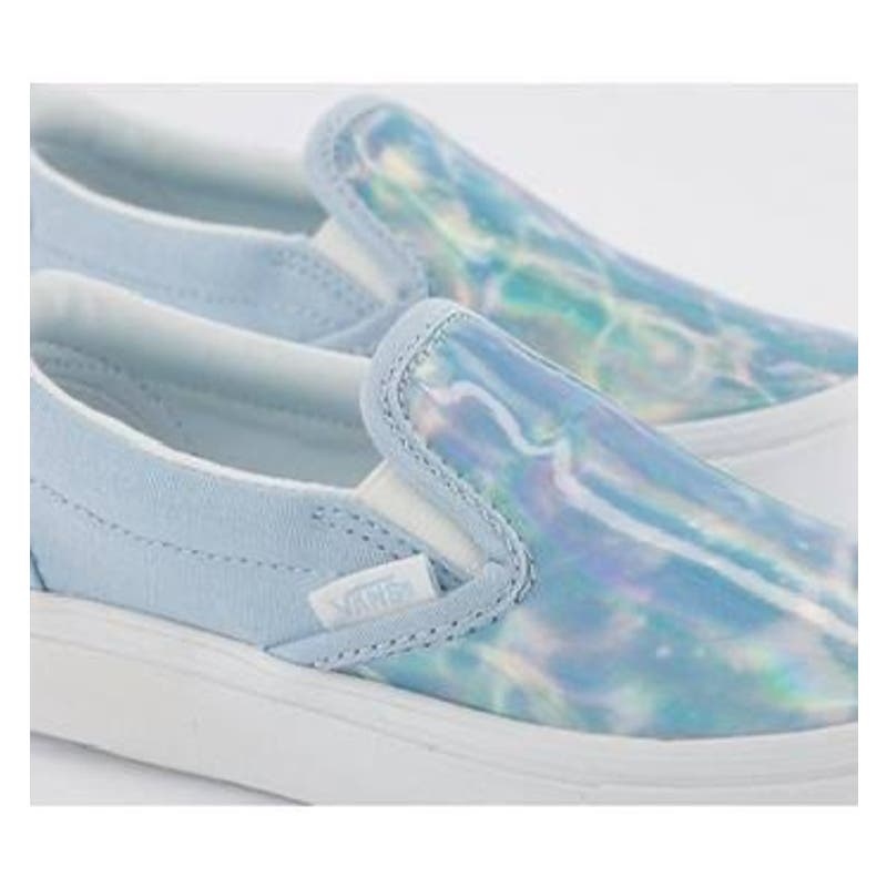 Vans Autism Acceptance ComfyCush Slip-On Blue Sneakers Iridescent Toddler Size 7.5