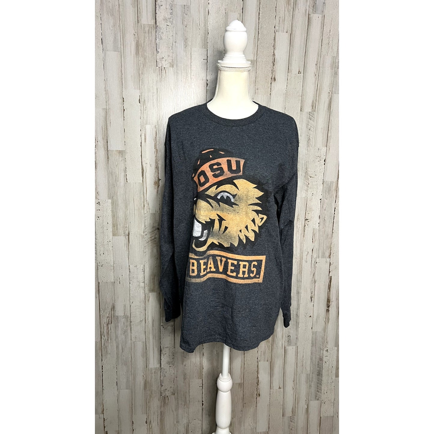 Gameday Couture Oregon State Beavers Men's Large Gray Long Sleeve Tee