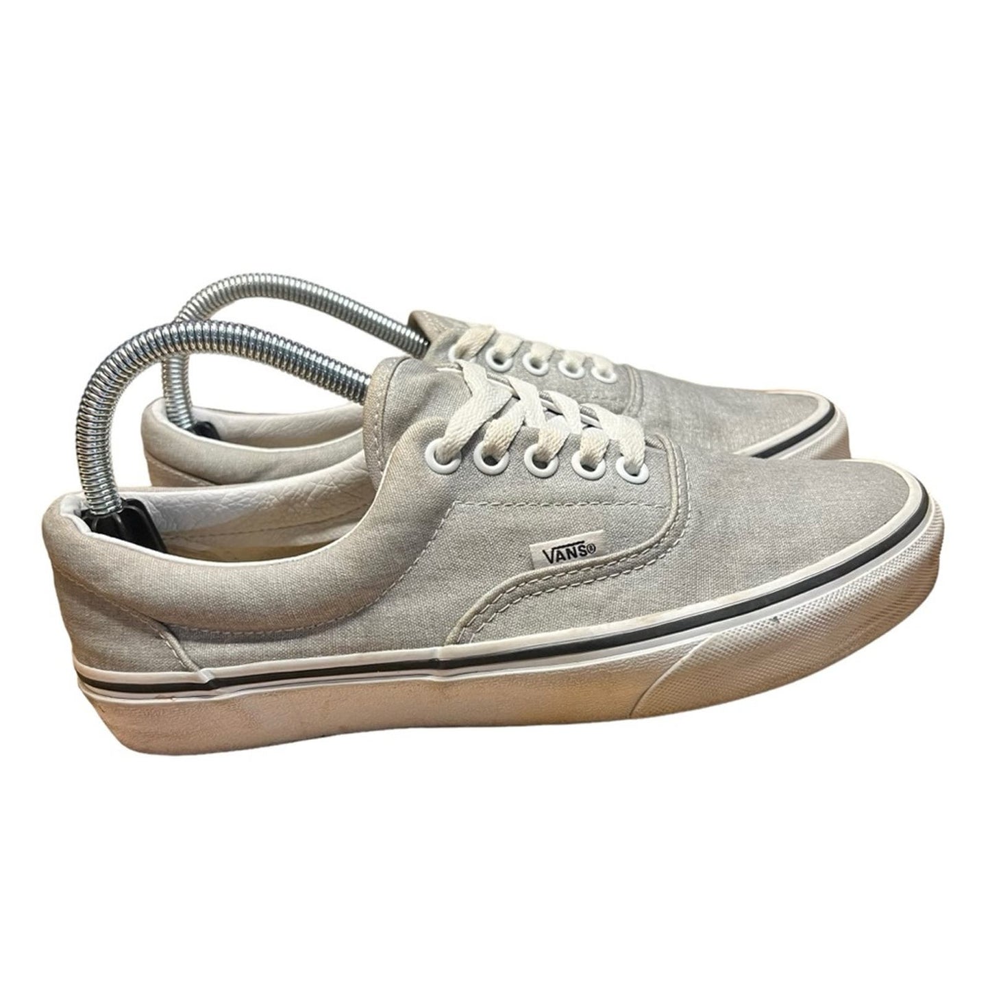 Vans Era Glitter Low Top Lace-up Sneakers - Silver/White - Men's 7 / Women's 8.5