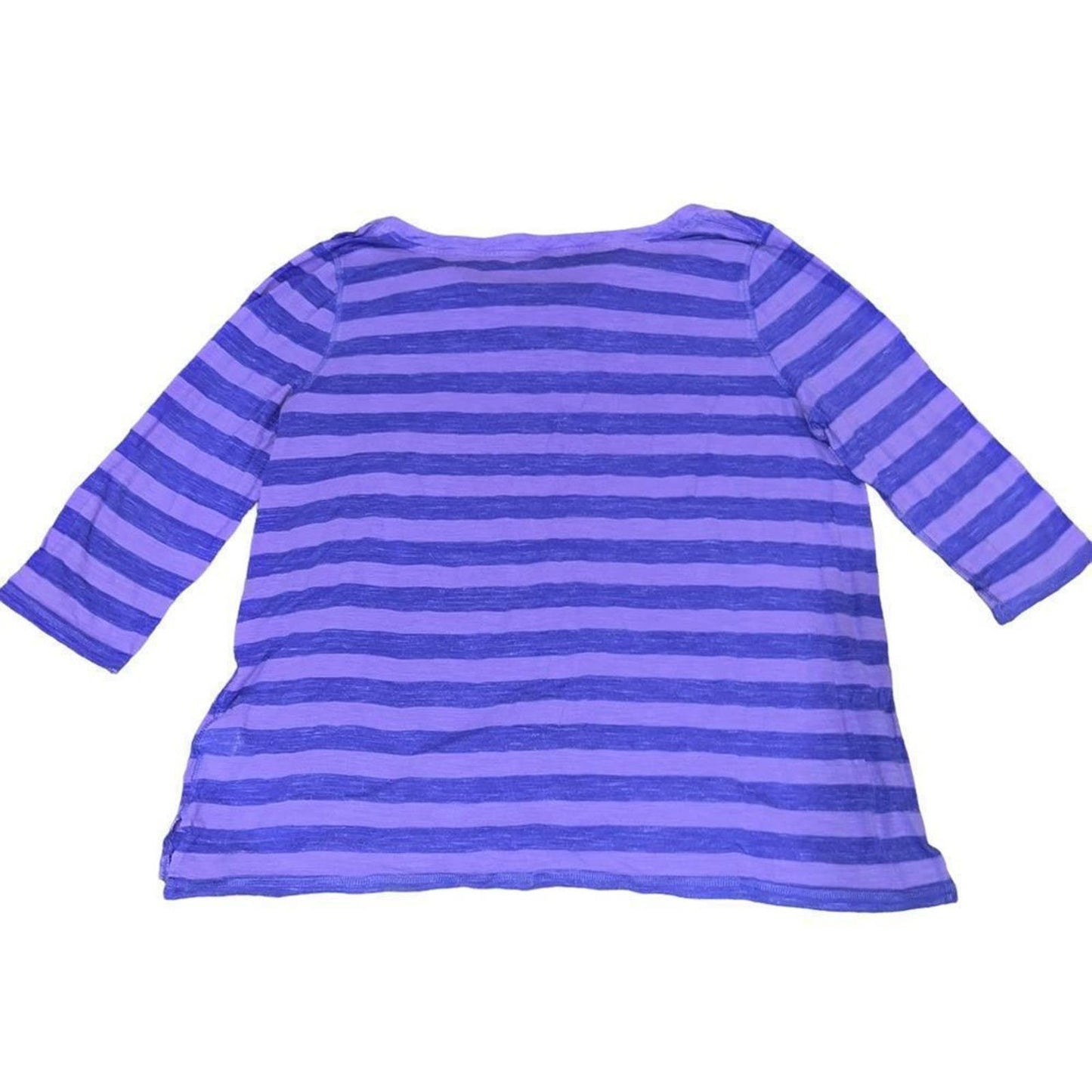 Talbots Purple Striped Quarter Sleeve Size 2X