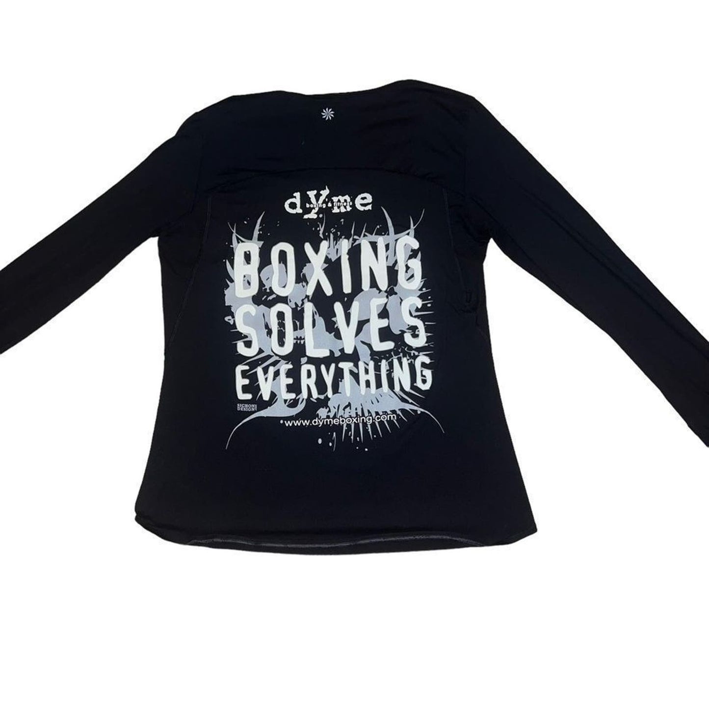 Athleta Women's Size Large Black Long Sleeve Dyme Boxing & Fitness Shirt