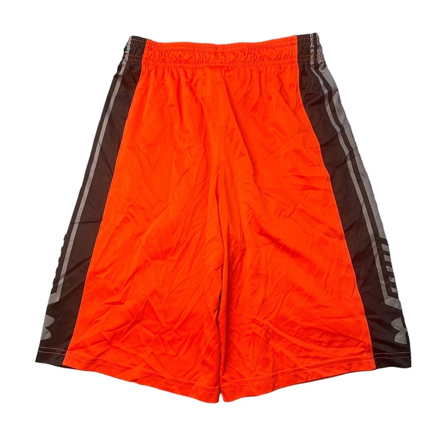 Under Armour Boys Large Stunt 20 Orange/Gray Athletic Basketball Shorts