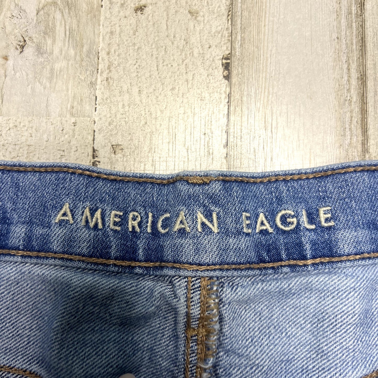 American Eagle Women's Size 20 Light Wash Blue Highest Rise 90s Flare Jeans