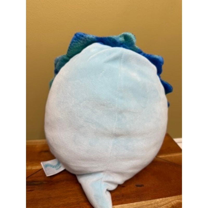 Squishmallows Malik the Triceratops Blue Dinosaur Plush Toy Medium 10"