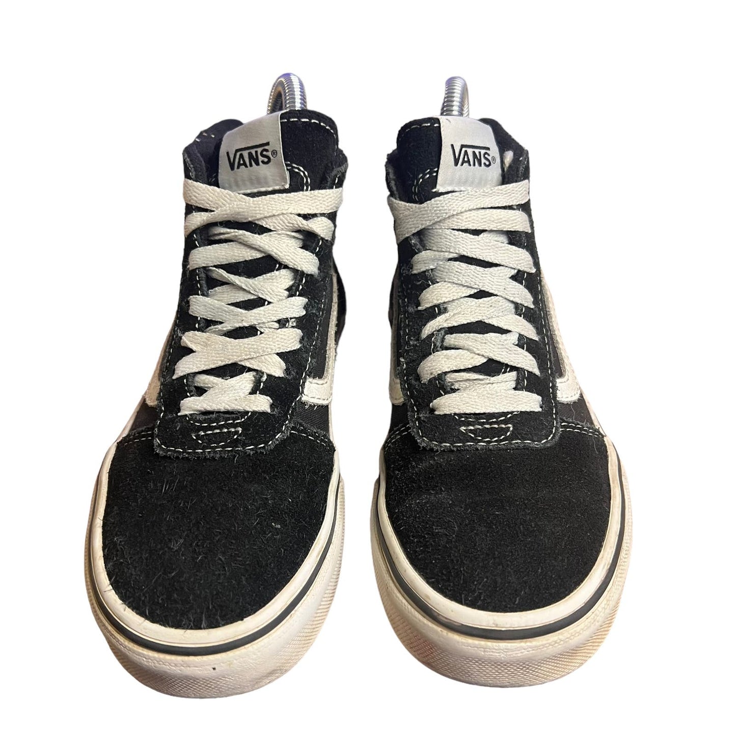 Vans SK8-Hi Black & White High Top Suede Sneakers Kids Size 2.5