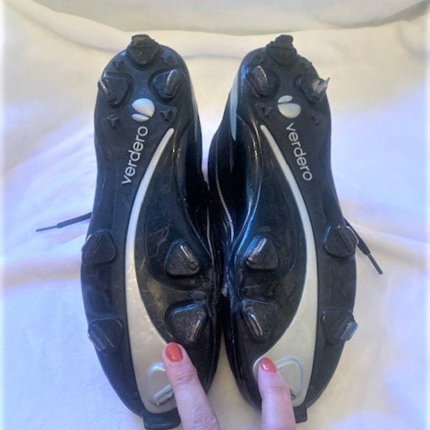 Verdero black metal high-tops baseball cleats 10M