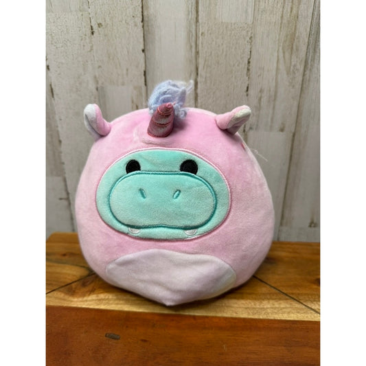 Squishmallow Hank the Hippo in Pink Unicorn Costume 8” Plush Toy