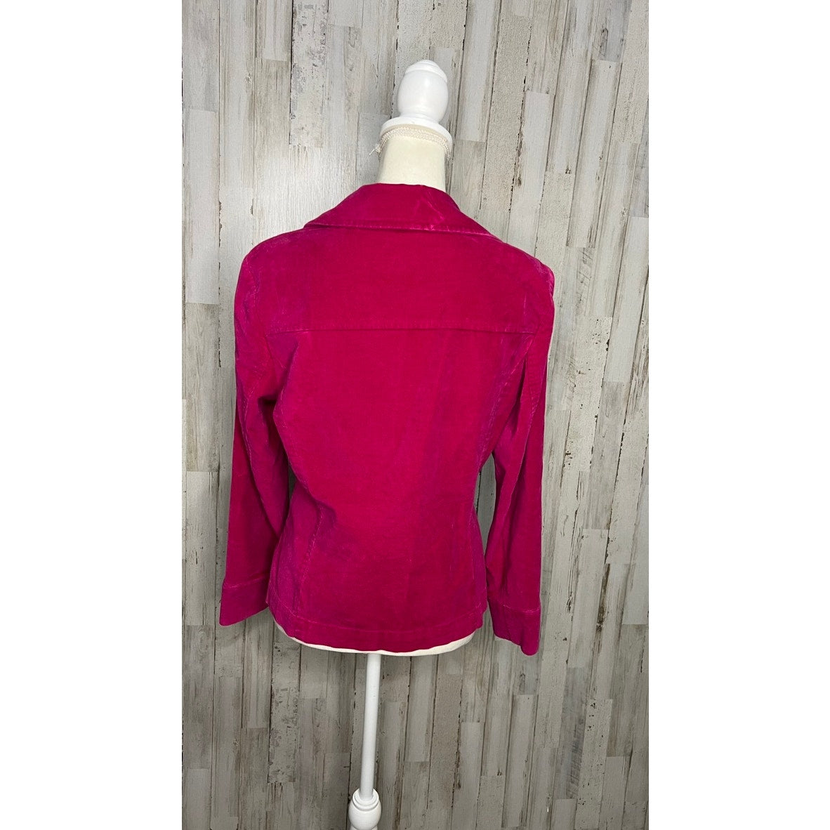 Talbots Petites Women's Pink Corduroy Jacket Size 10 Casual Button-Up