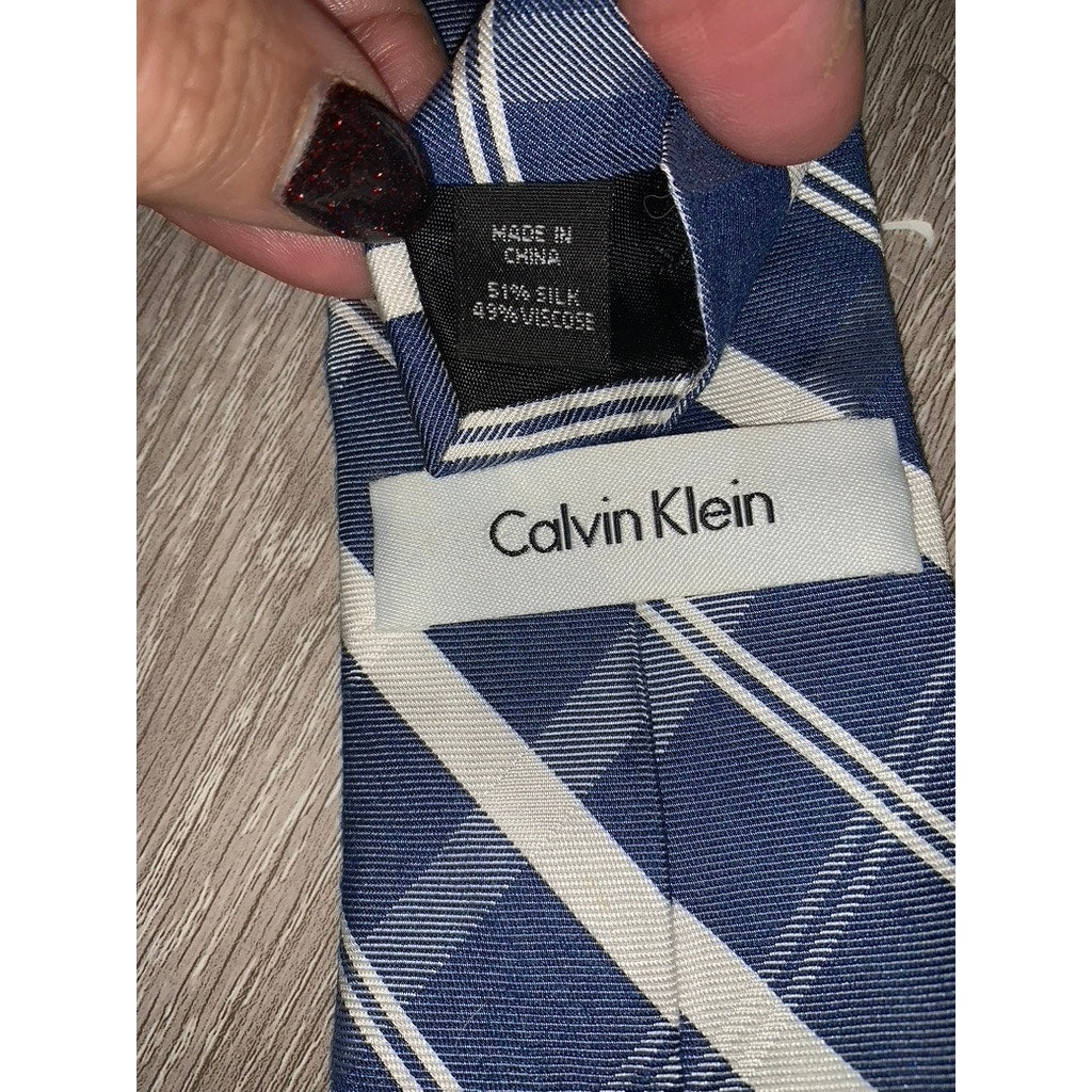 Vintage Silk Ties Plaid & Check Men's Designer 2 Piece Set Calvin Klein