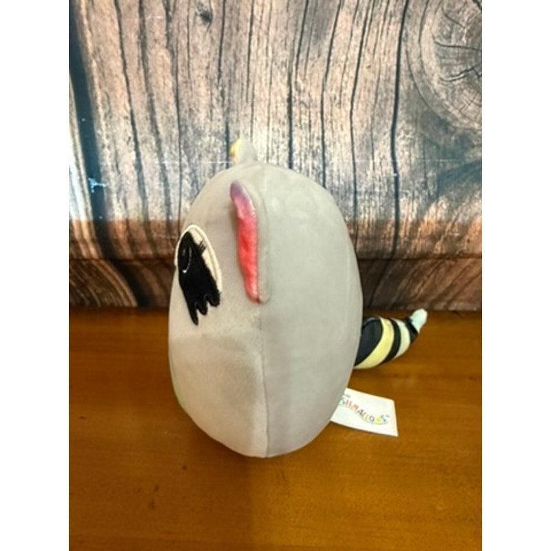 Squishmallows Max the Raccoon 5” Plush Toy Gray Rainbow Belly