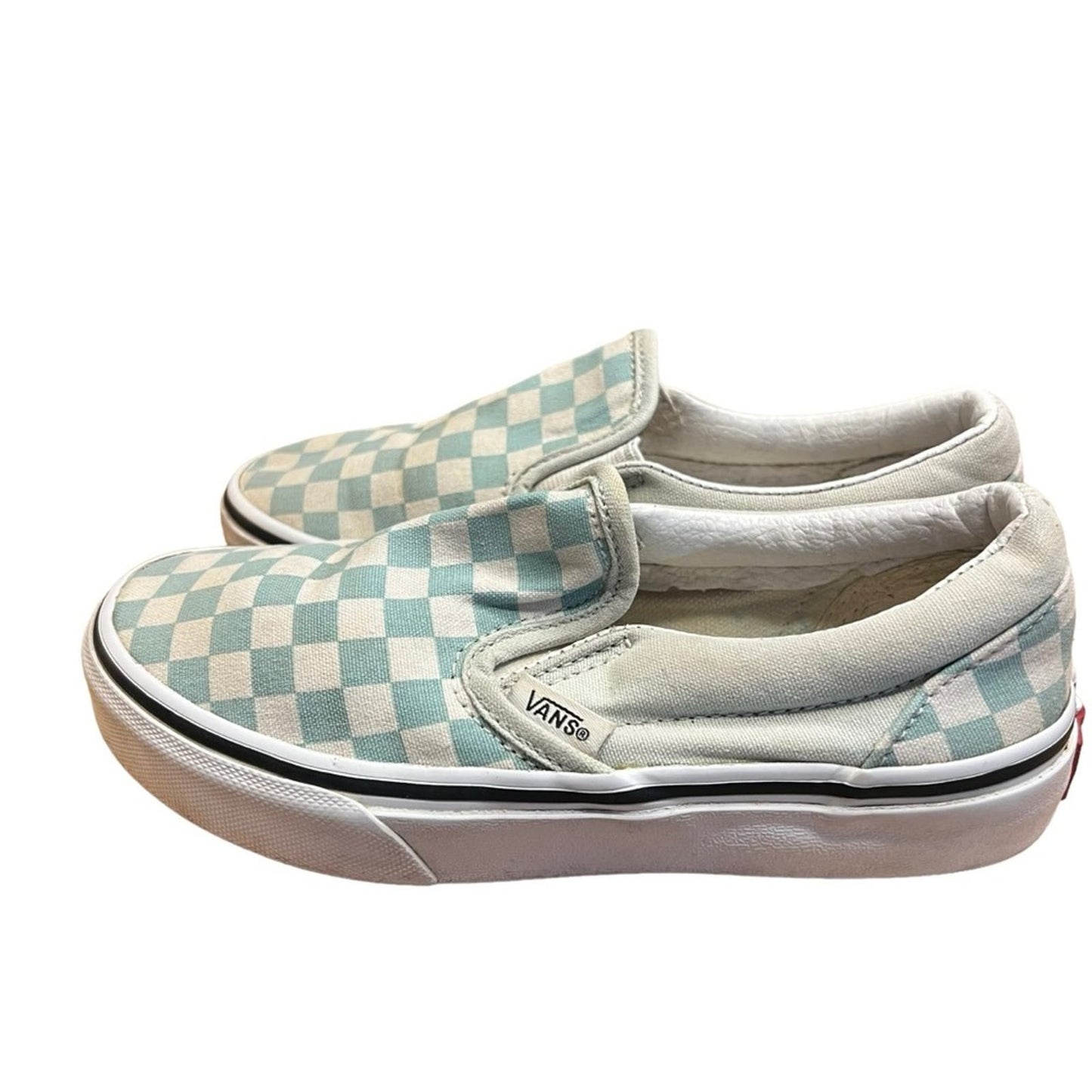 Kids Kids Classic Slip-On Checkerboard - Canal Blue / White - Kids Size 1.0