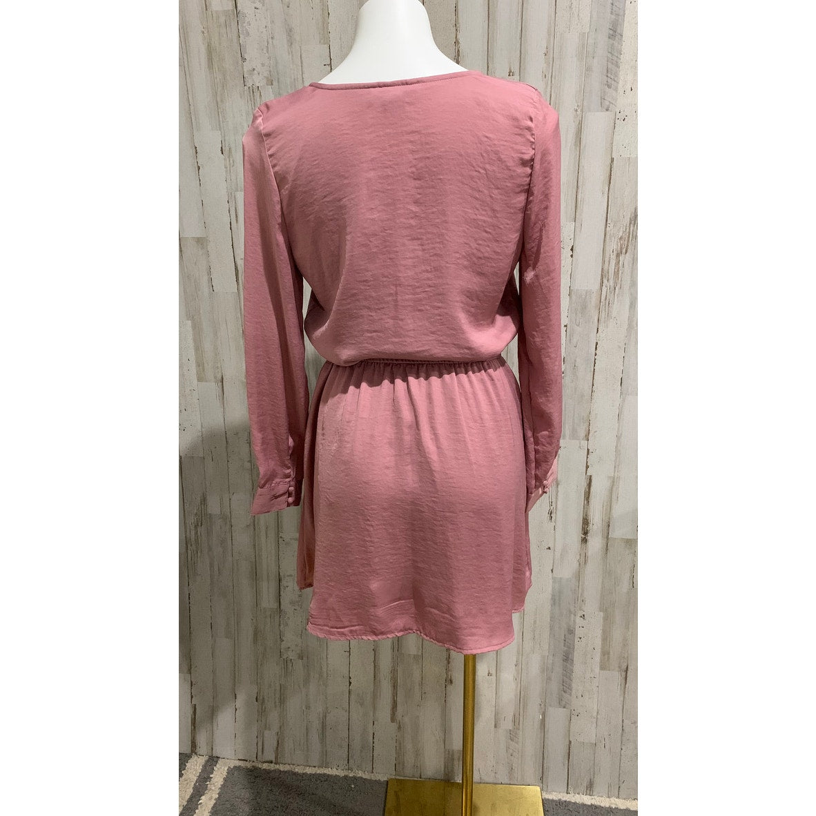 American Eagle Outfitters Dress Womens Small Tall Pink Faux Wrap