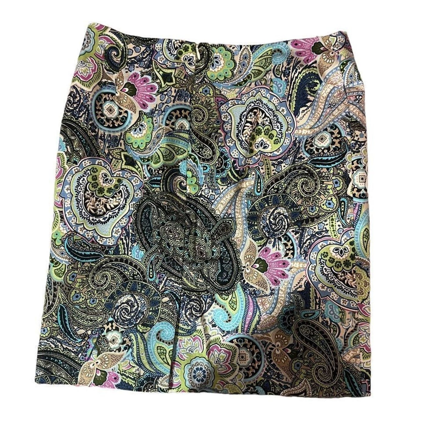 Talbots Paisley Pencil Skirt Size 10P
