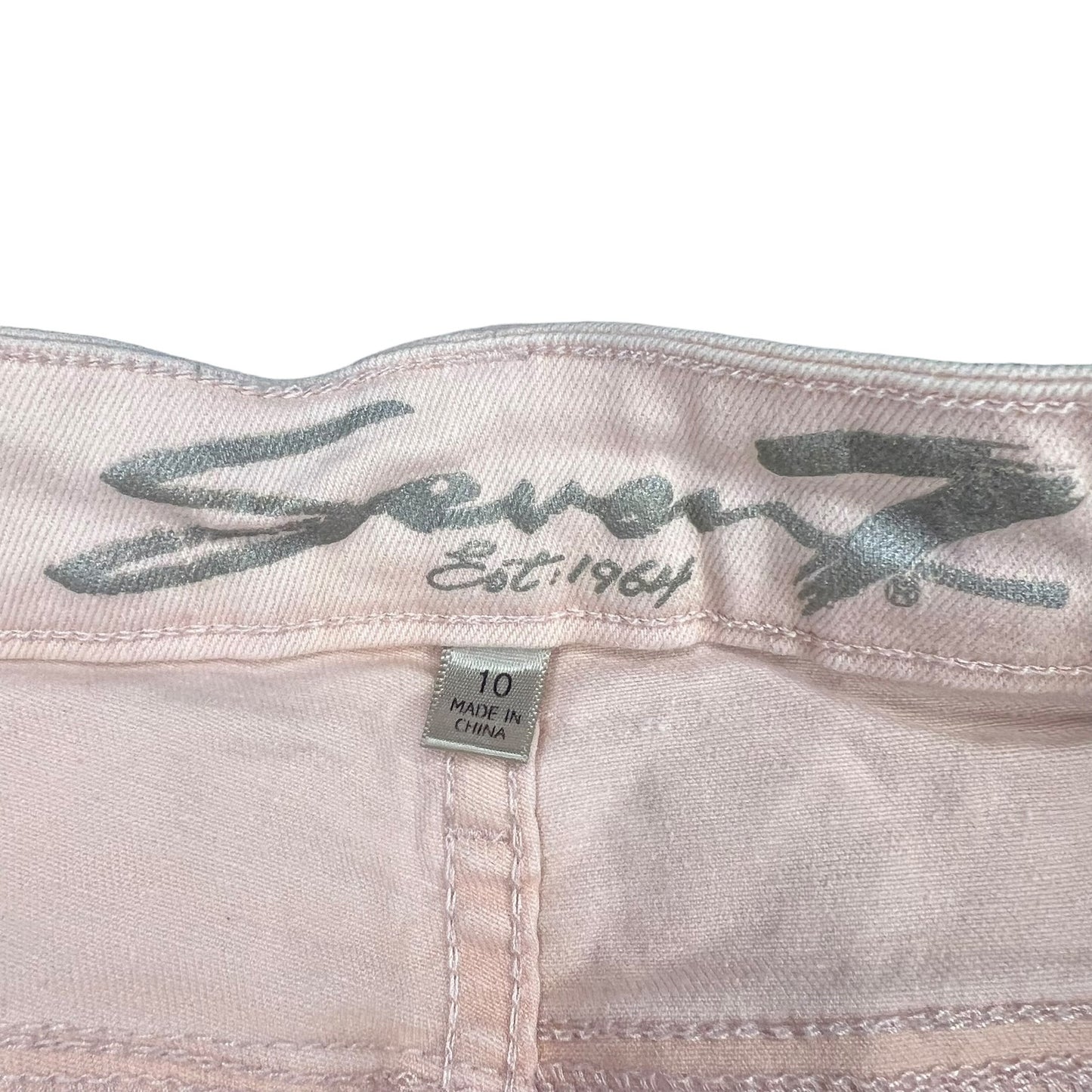 Seven7 Women's Size 10 Pink Denim Bermuda Shorts Rolled Cuff 5-Pocket Design