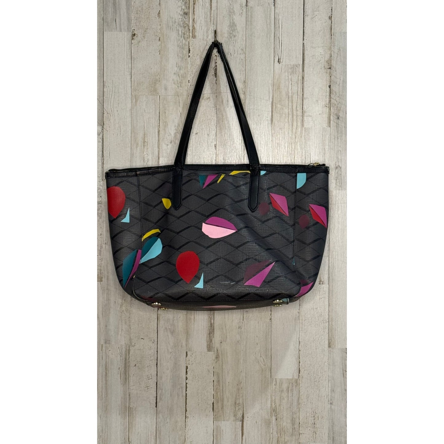 Fossil Sydney Tote Bag Geometric Multicolor Design Women's Handbag