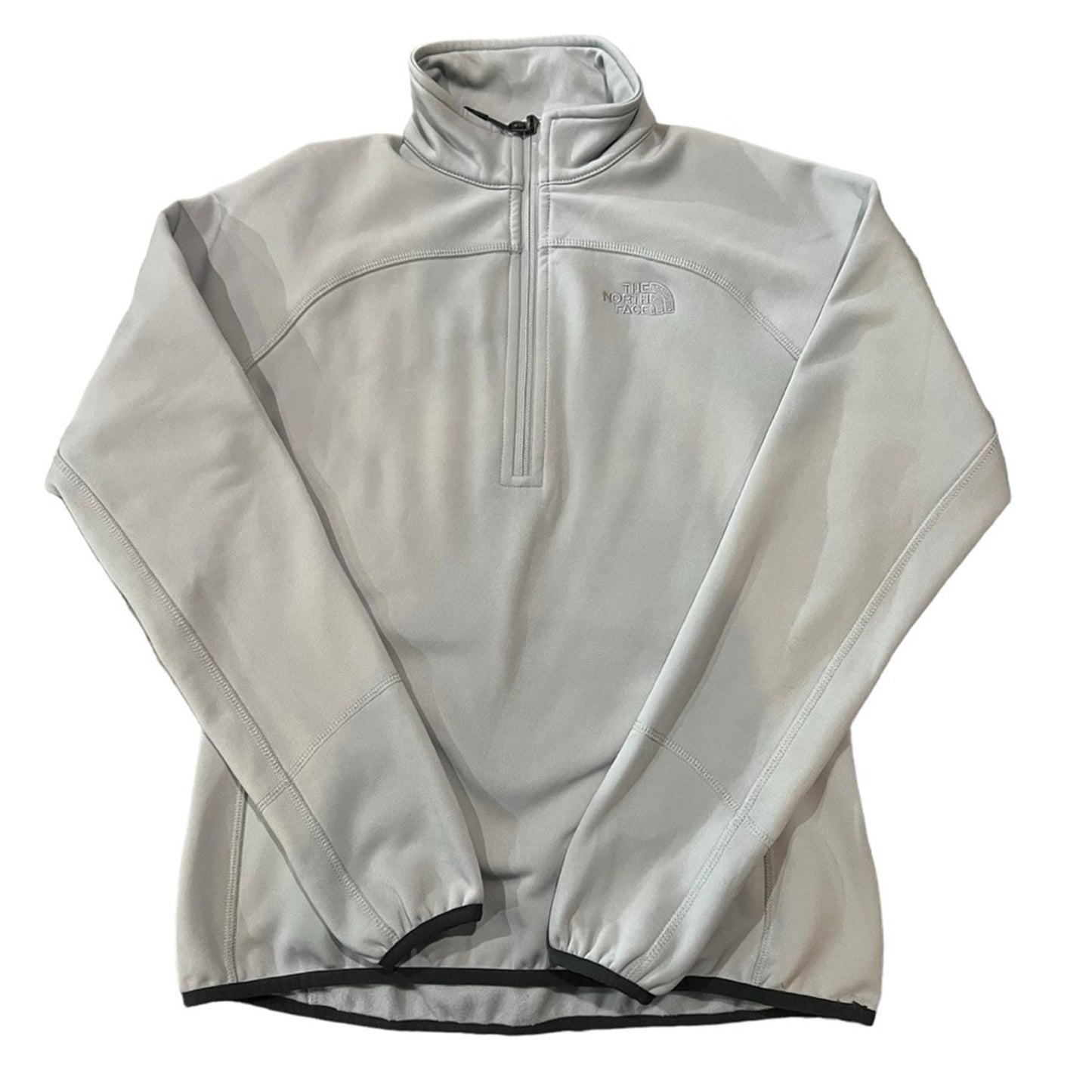 The North Face Jacket Womens Size Small Gray 1/4 Zip Fleece Pullover Stretch