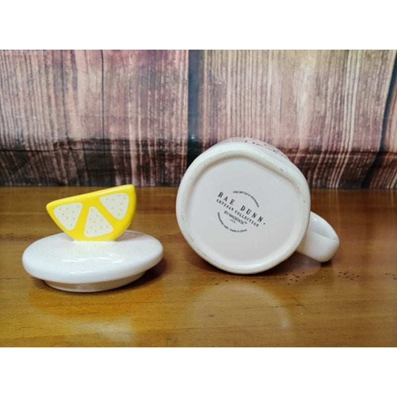 Rae Dunn Tea Infuser Mug w/ Lid Lemon & Honey White Kitchen