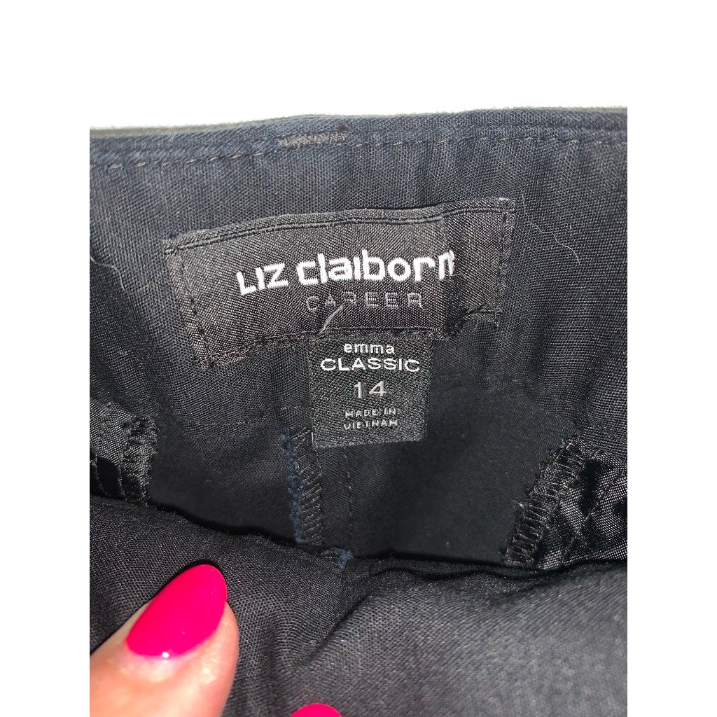 Liz Claiborne Women's Black Slim Dress Pants Size 14 Workwear