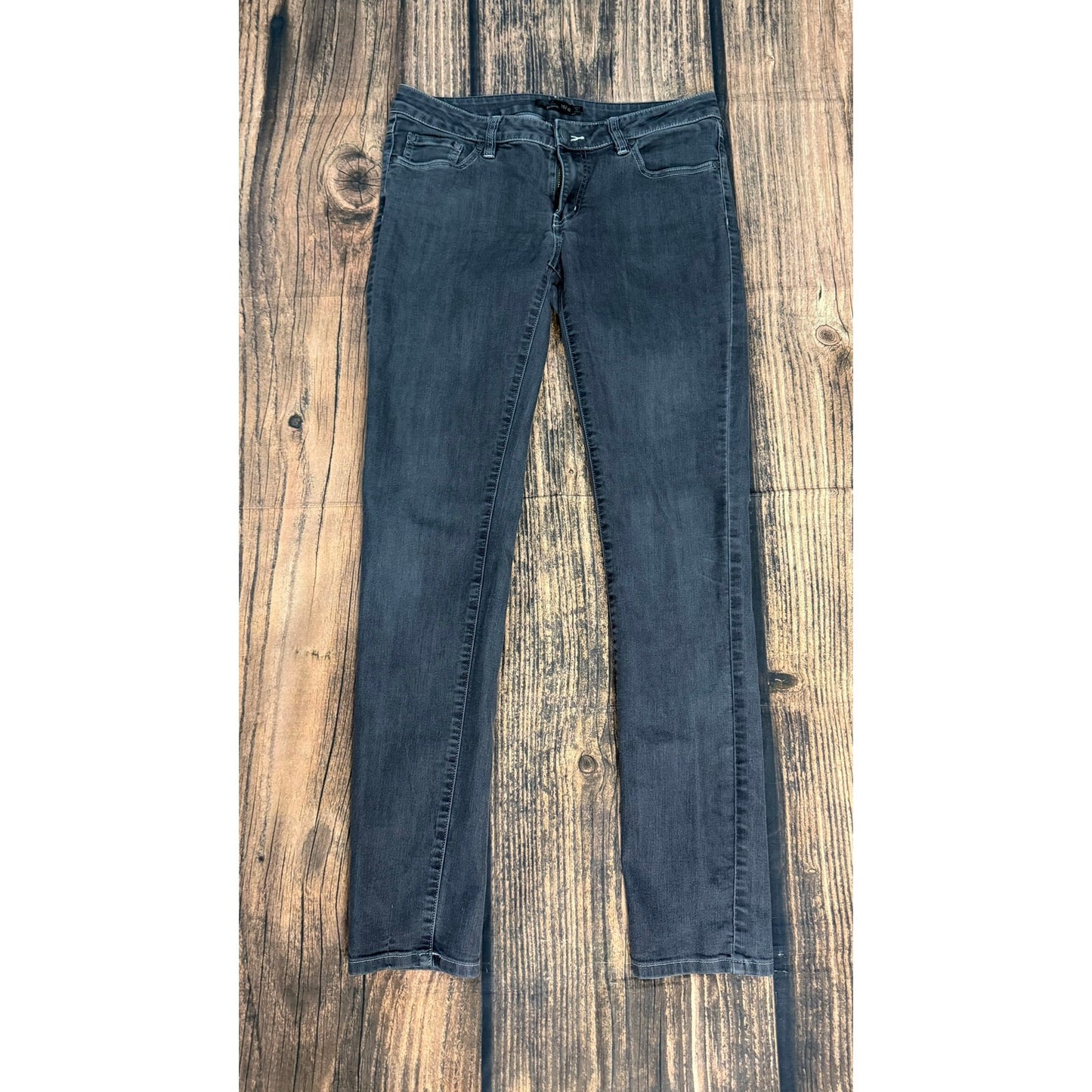 prAna Women's Slim Jeans Size 10 Black Denim Mid-Rise Stretchy