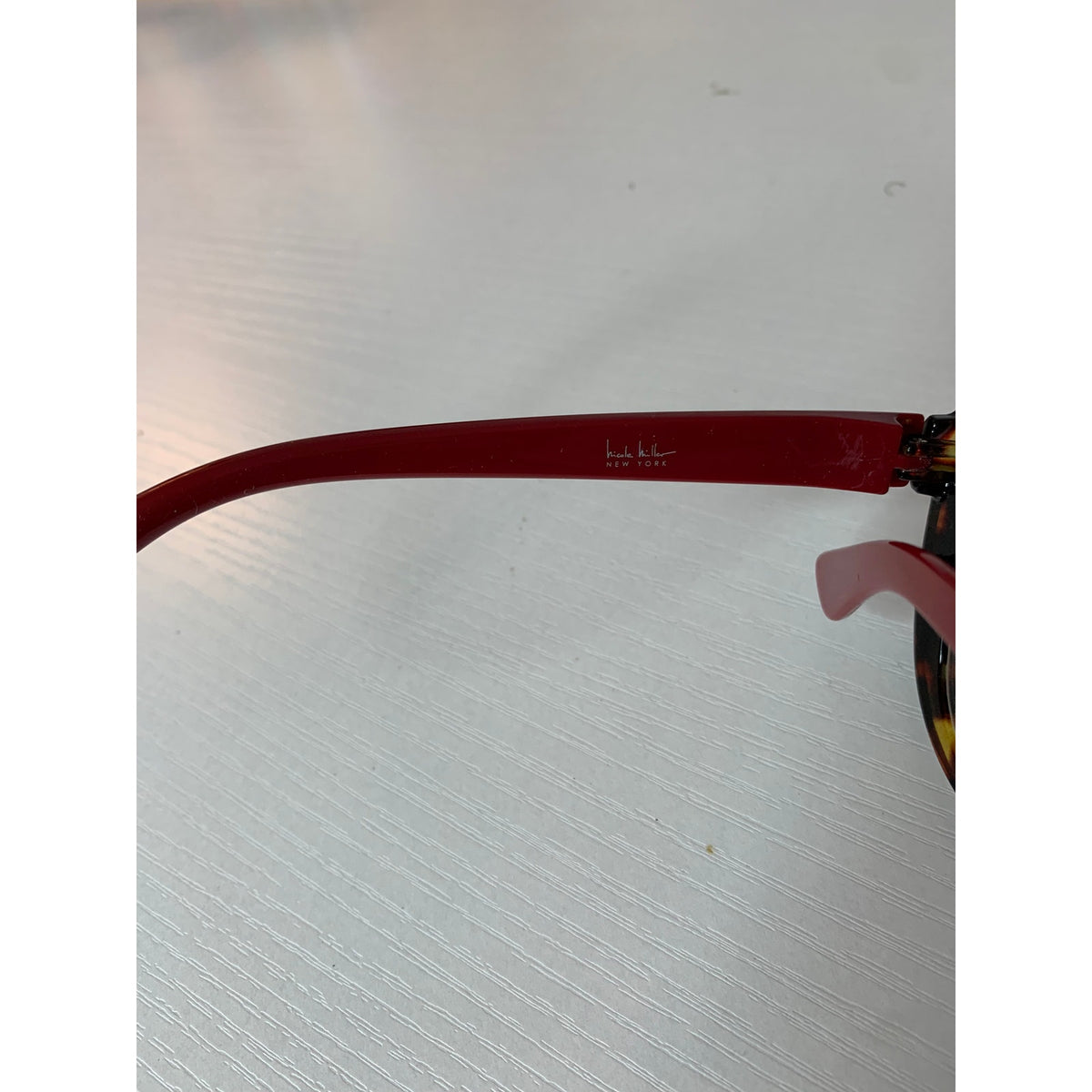 Nicole Miller New York Women's Prescription Cat Eye Reading Glasses +2.00 Tort Red