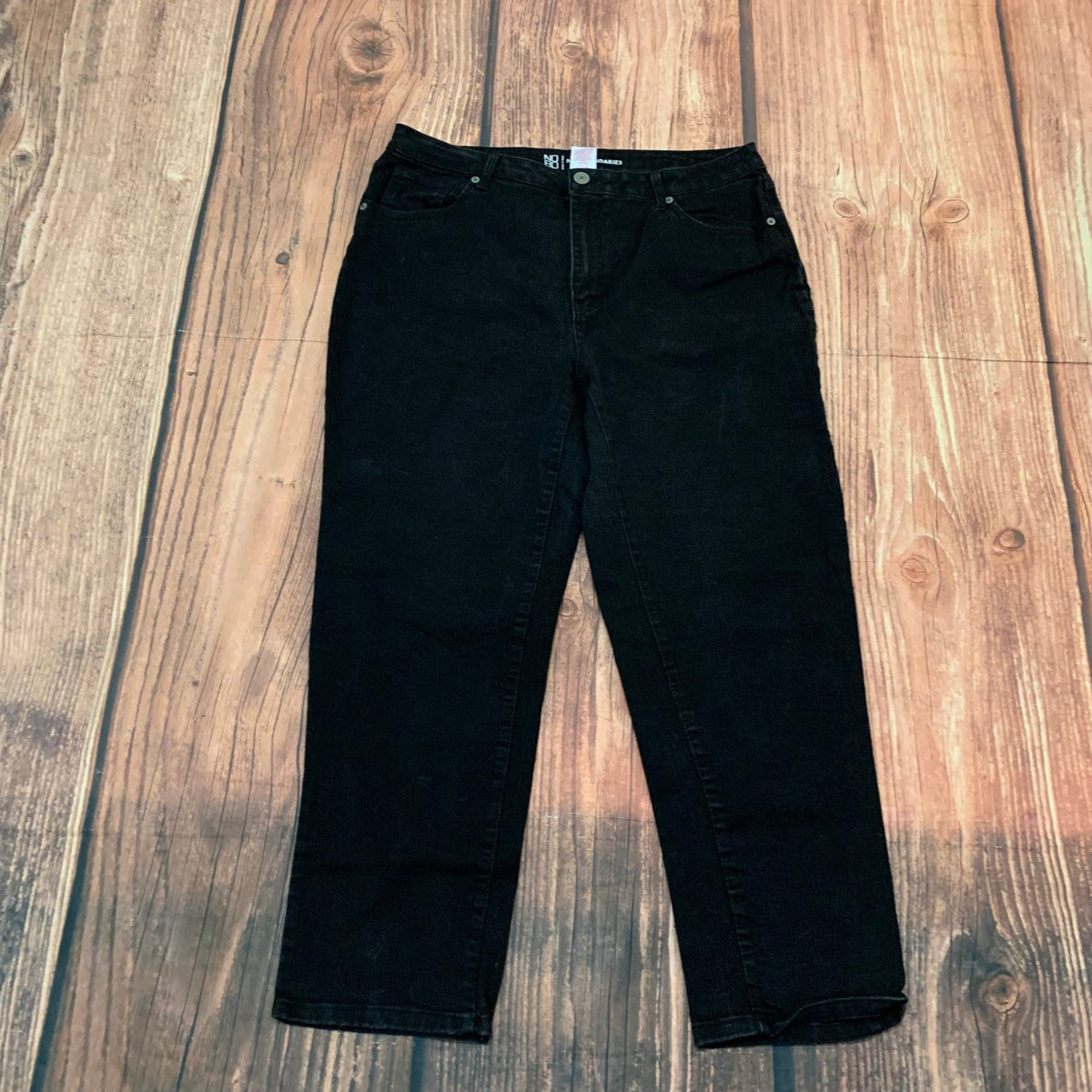No Boundaries Jeans Women Size 17 Black Straight Leg Stretch