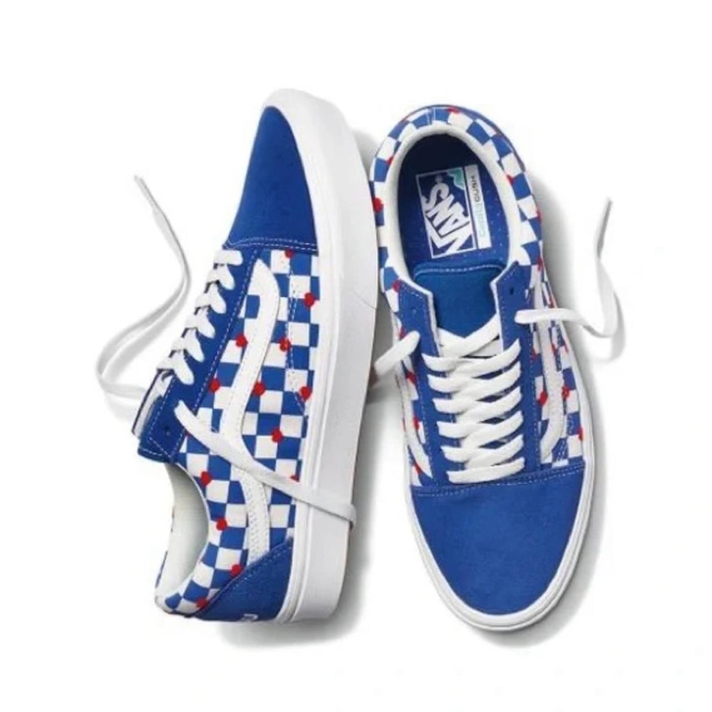 VANS Autism Awareness ComfyCush Old Skool Kids Blue & White Shoes - Size 11.5