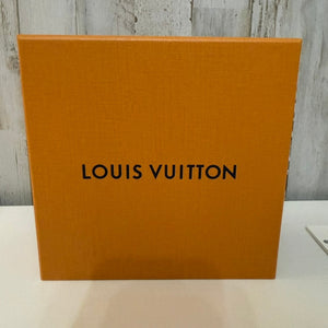 Louis Vuitton Orange Magnetic Slide Drawer Gift Box Blue Ribbon Pull 7x7x3