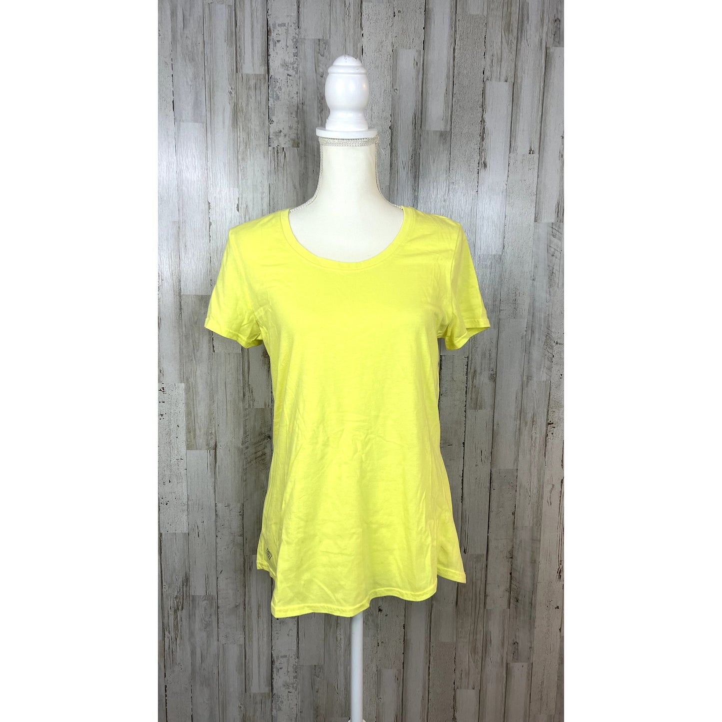 Zelos Women's Medium Yellow Short Sleeve Crew Neck T-Shirt Casual