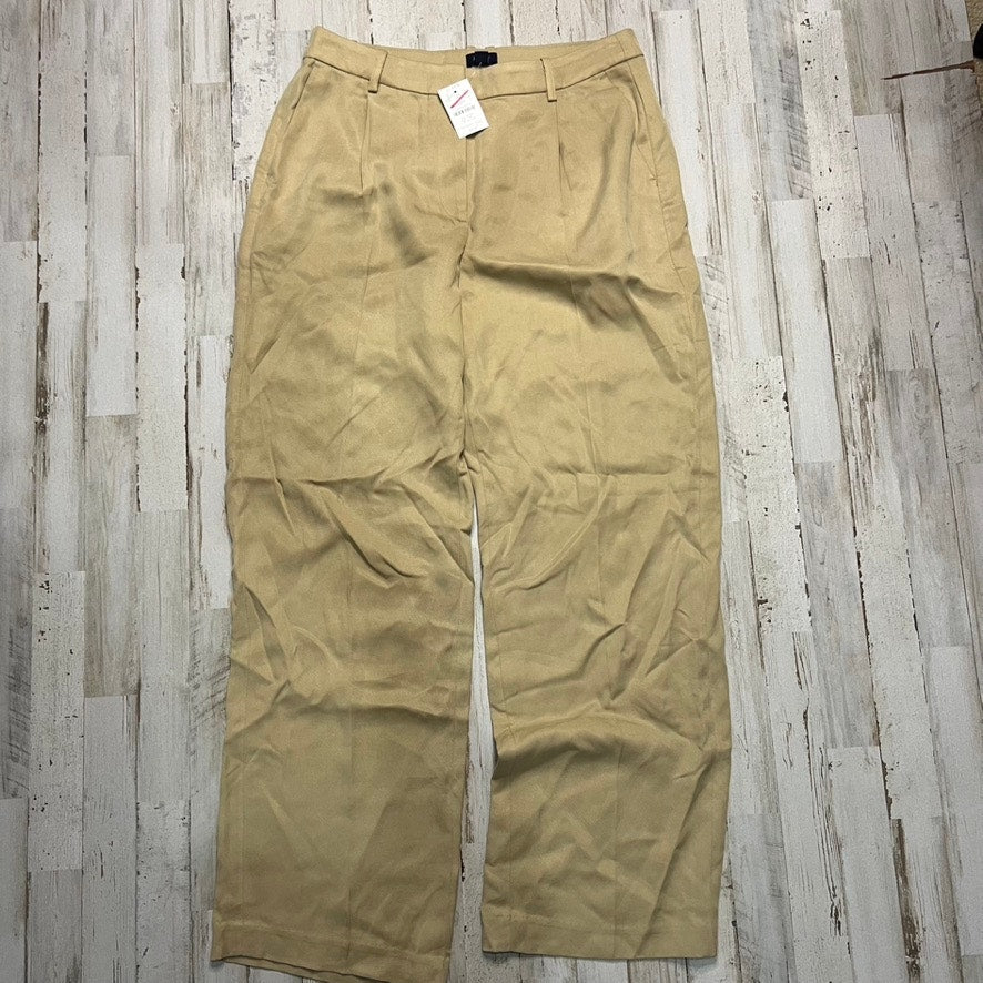 NWT J.Crew Women's Size 8 Khaki Chino Pants Beige Pleated Front