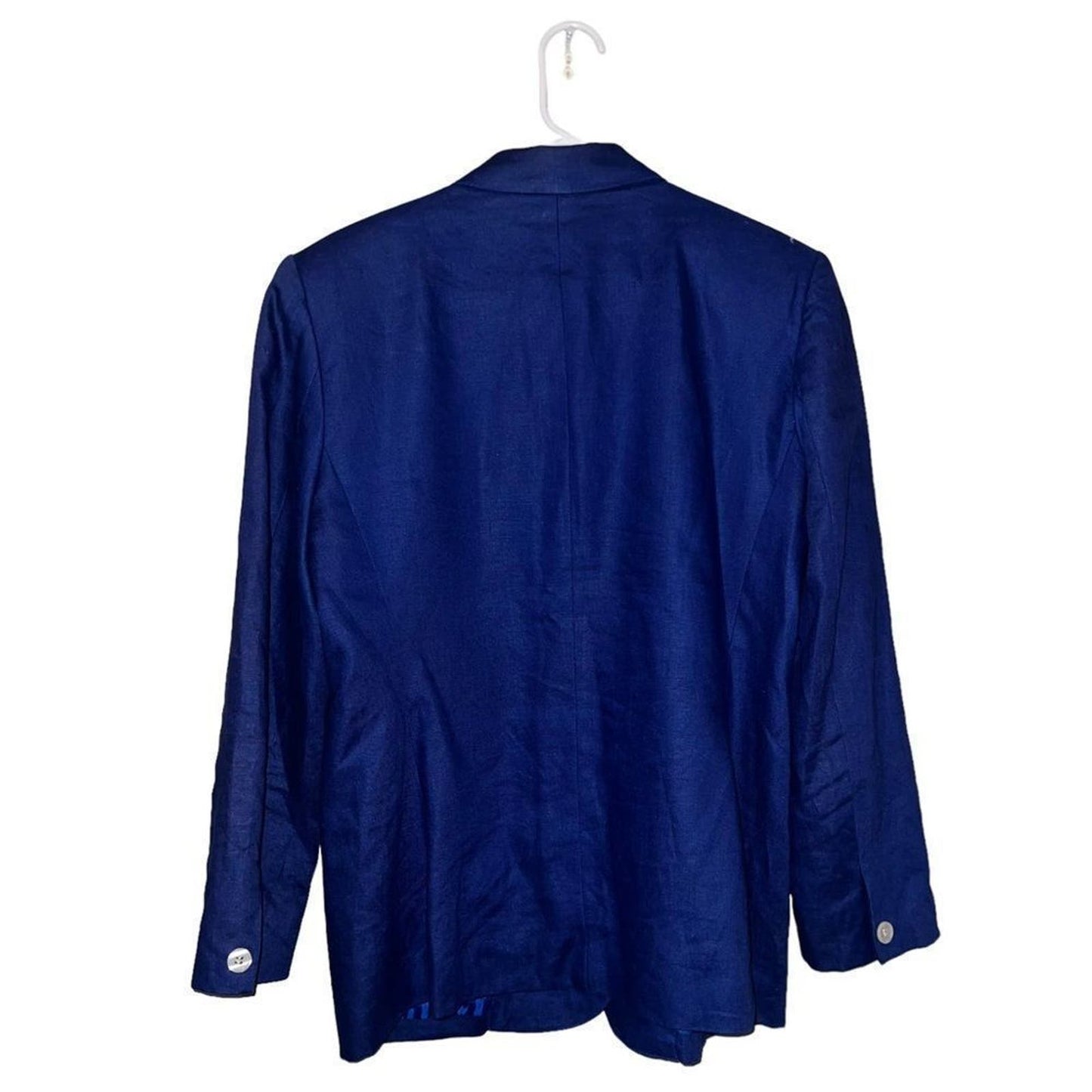 Talbots Royal Blue Linen Blazer 12P