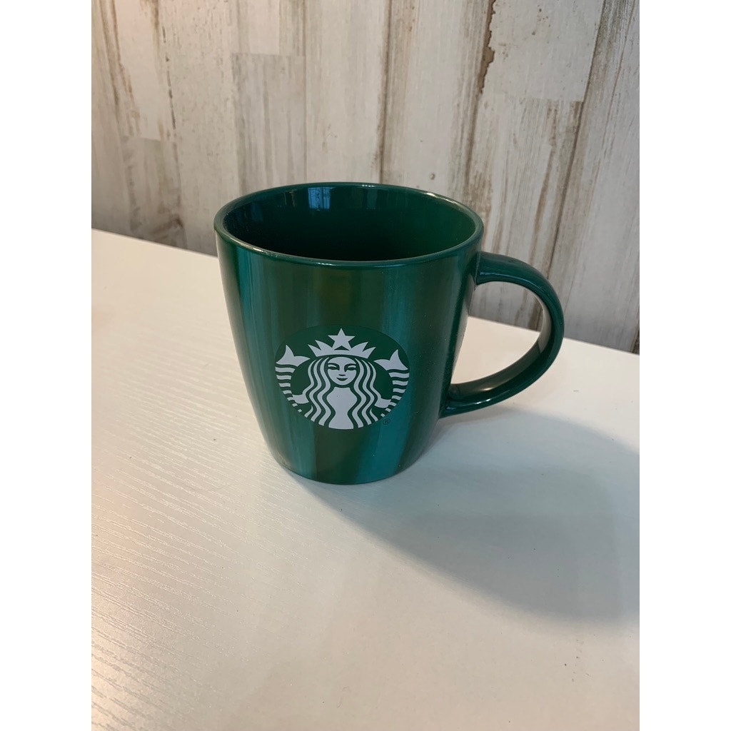 Starbucks Coffee Mug Green Mermaid Siren Logo 12 oz Cup