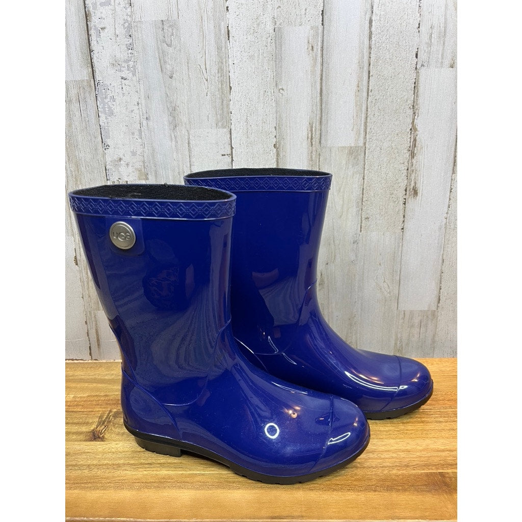 UGG Women's Sienna Rain Boot Blue Size 7 Waterproof Ankle Pull On