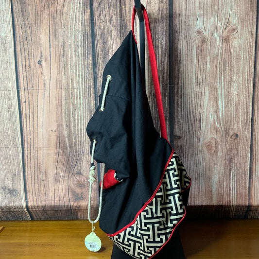 NWT Spartina 449 Laundry Bag Drawstring Backpack Geometric
