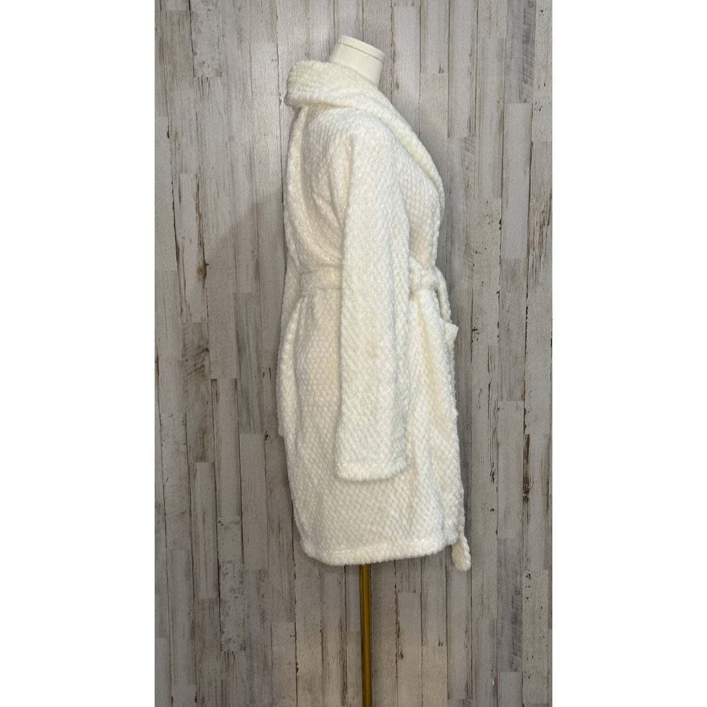 Laura Ashley Women's Kimono Robe White Plush Size L/XL