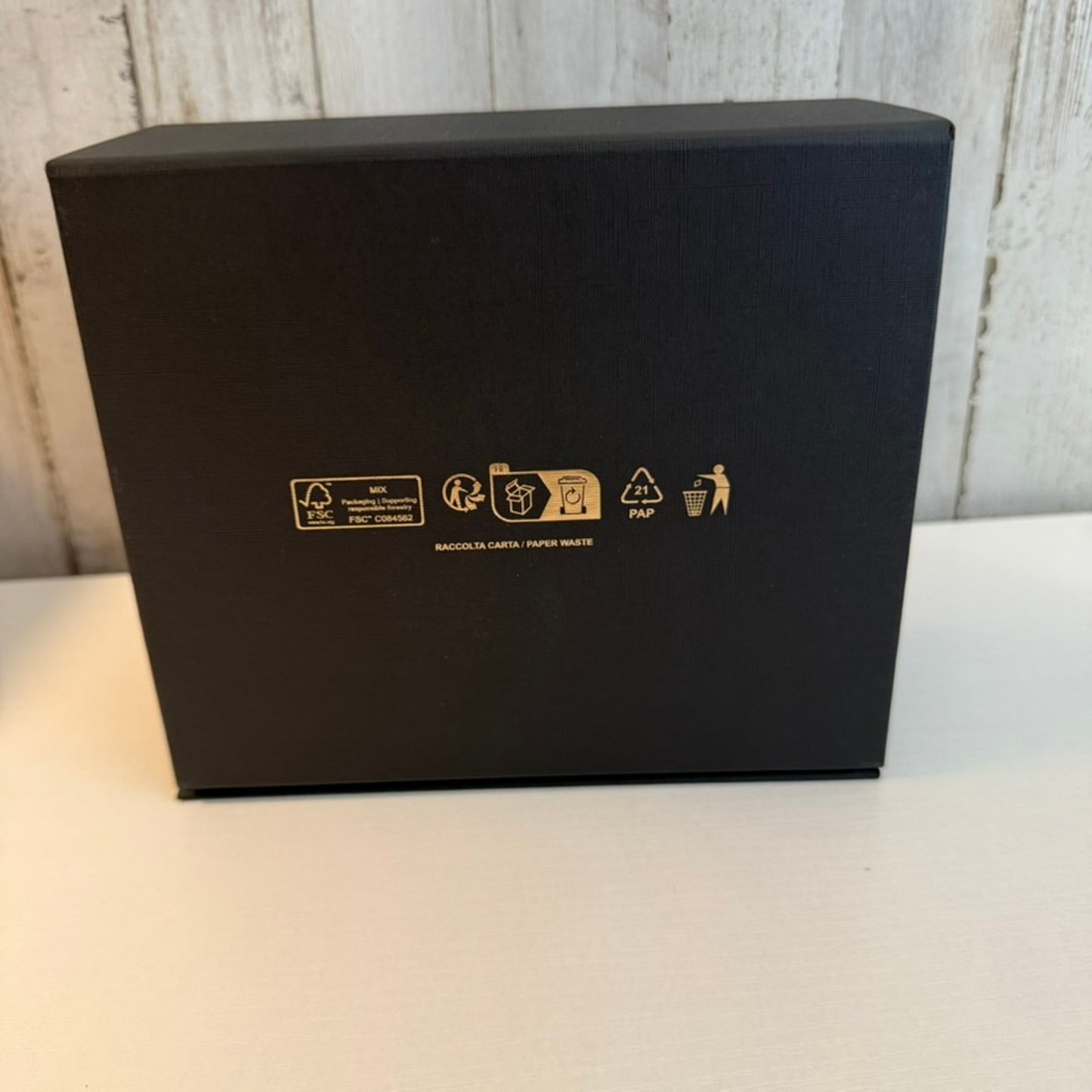 Versace Gift Box with Lid Black Gold Logo Luxury Packaging Storage Display