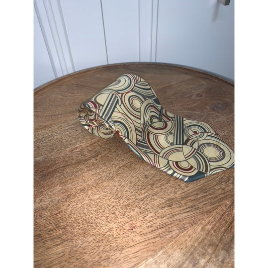 Vintage Swing Men's Silk Tie Multicolor Geometric Abstract Design