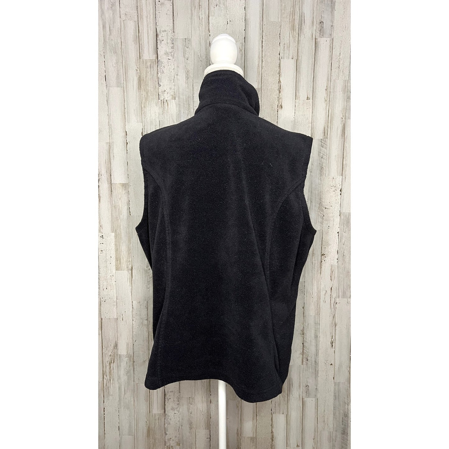 Columbia Women's Fleece Vest Black Size XL Full-Zip High Collar