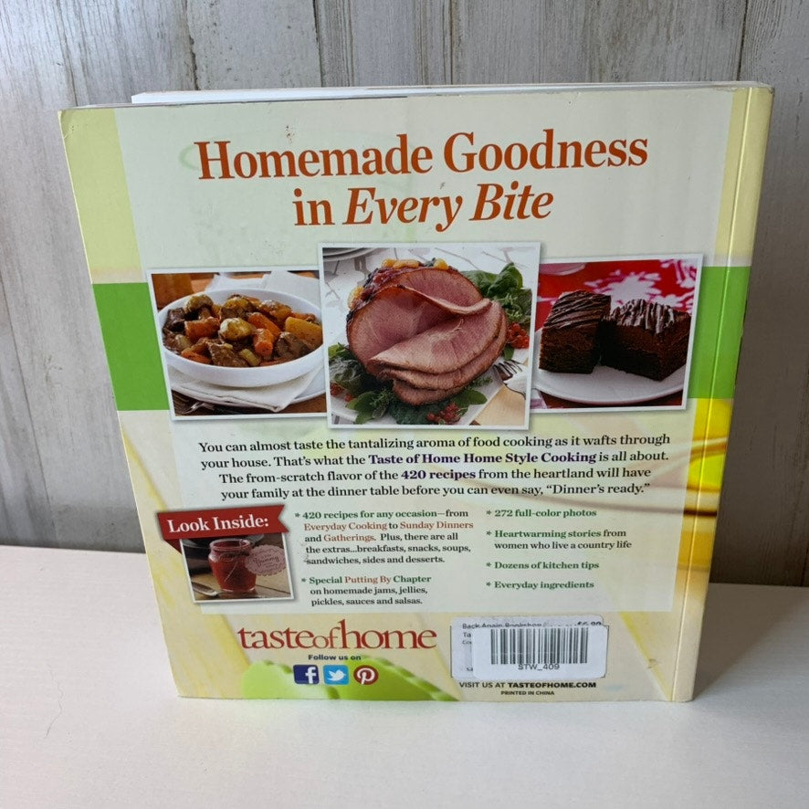 Taste of Home Home Style Cooking Cookbook Hardcover