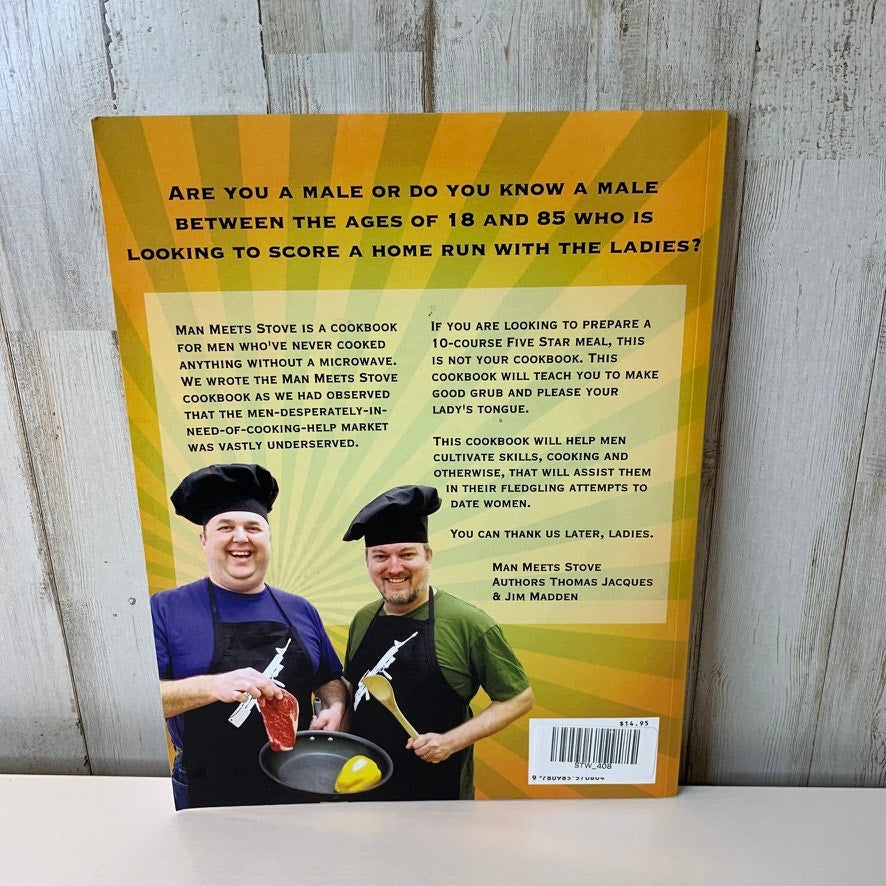 Man Meets Stove Cookbook Beginner Cooking Humor Paperback